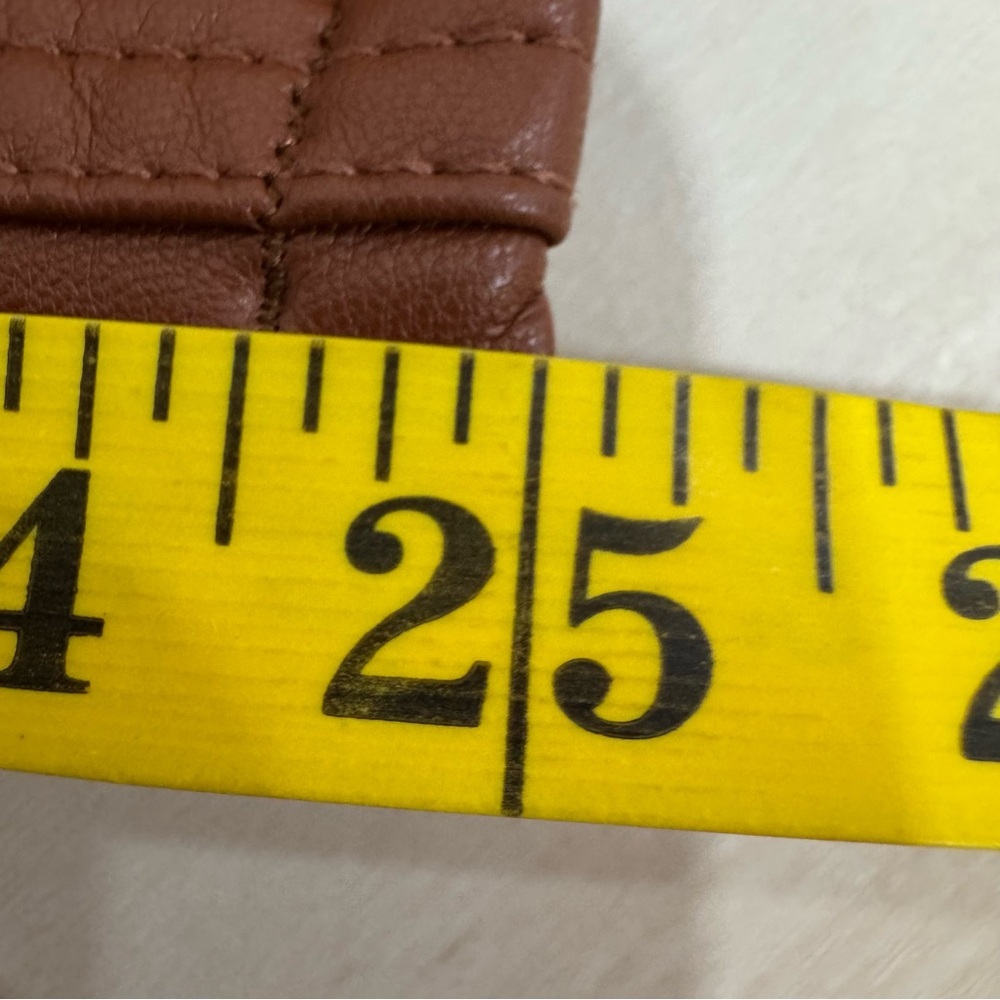Abercrombie & Fitch The 90s Straight Ultra High Rise Faux Leather Pants Brown 14 - Picture 15 of 15